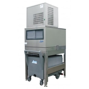 125 kg Nugget Ice Machine with 150 kg elevated bin and cart Ziegra