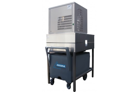 125 kg Nugget Ice Machine with Frame and Cart Ziegra