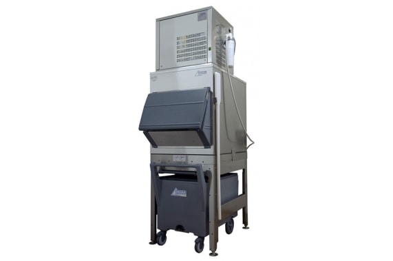 300kg Nugget Ice Machine with 200kg Elevated Bin and Cart Ziegra